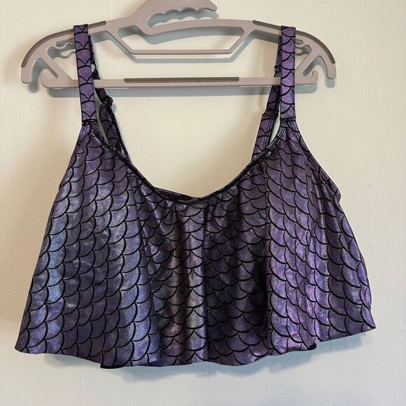 Torrid Iridescent Mermaid Flounce Top Only  2X - Picture 3 of 13